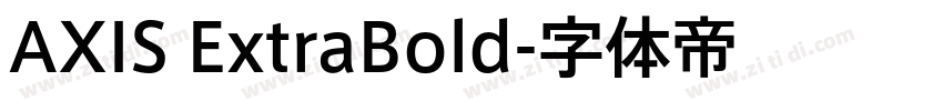 AXIS ExtraBold字体转换